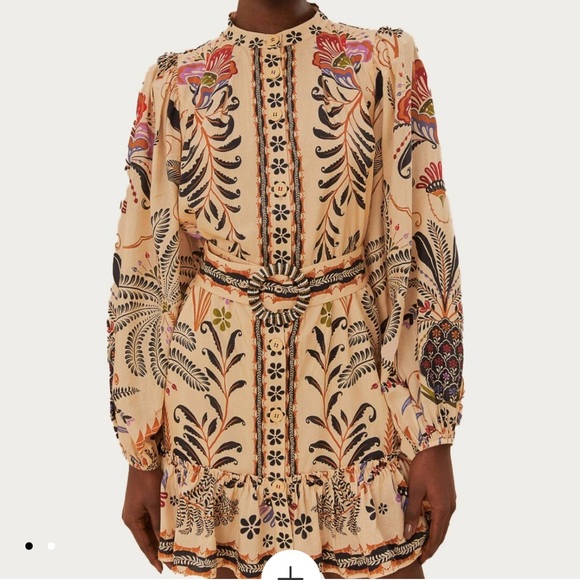 FARM Rio Dresses & Skirts - Farm Rio classic nature sand mini dress $248 new with tag